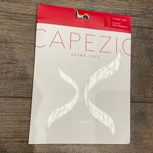 Capezio Ultra Soft Footed Tight, White - Size 8-12 NWOT